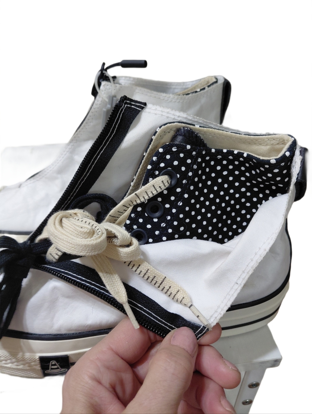 NEW Converse x Joshua Vides Chuck Taylor White Zip Up Artist High Tops - Picture 6 of 15